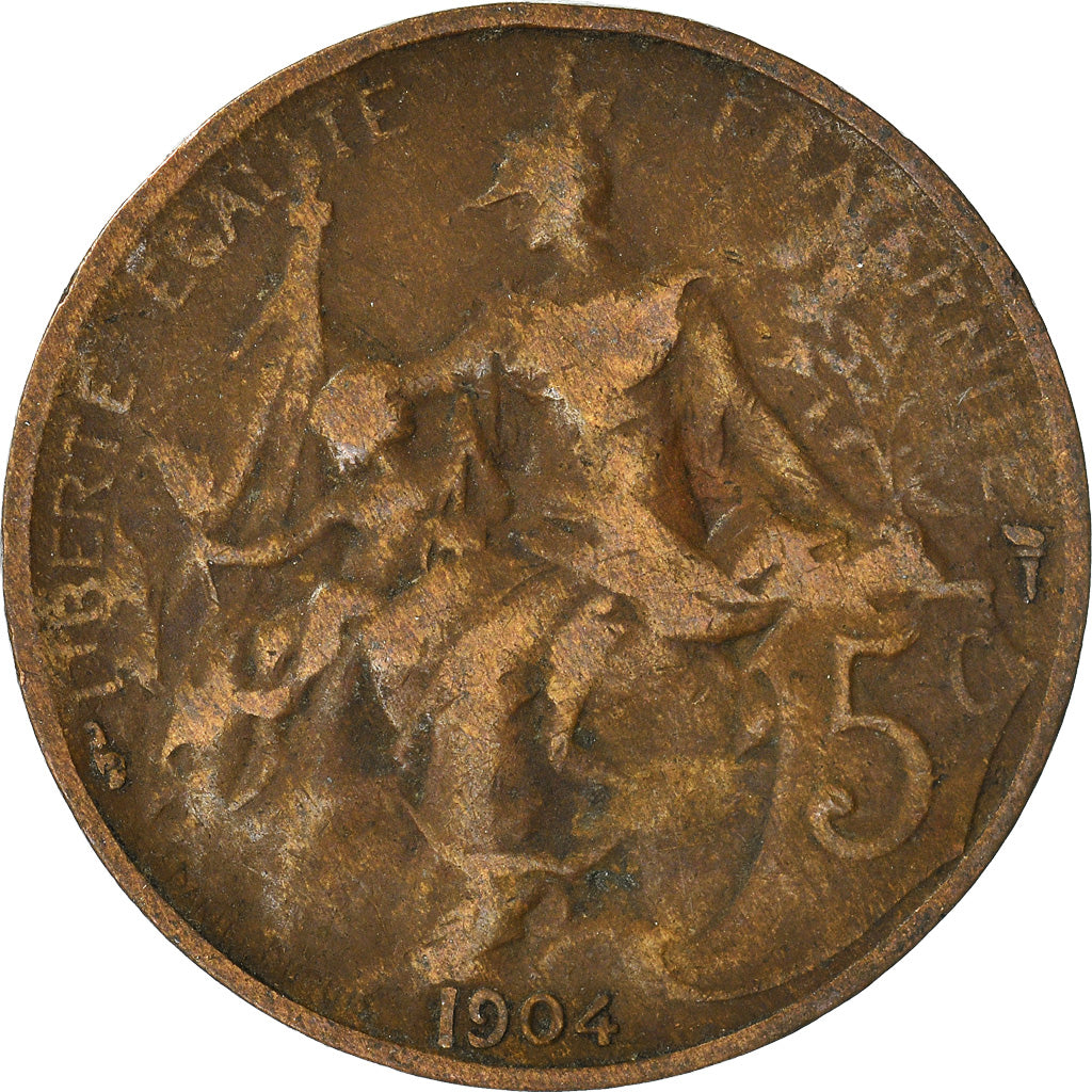 Moneta, Francia, 5 Centimes, 1904