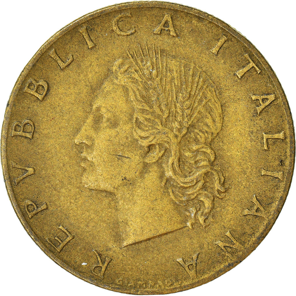 Münze, Italien, 20 Lire, 1958