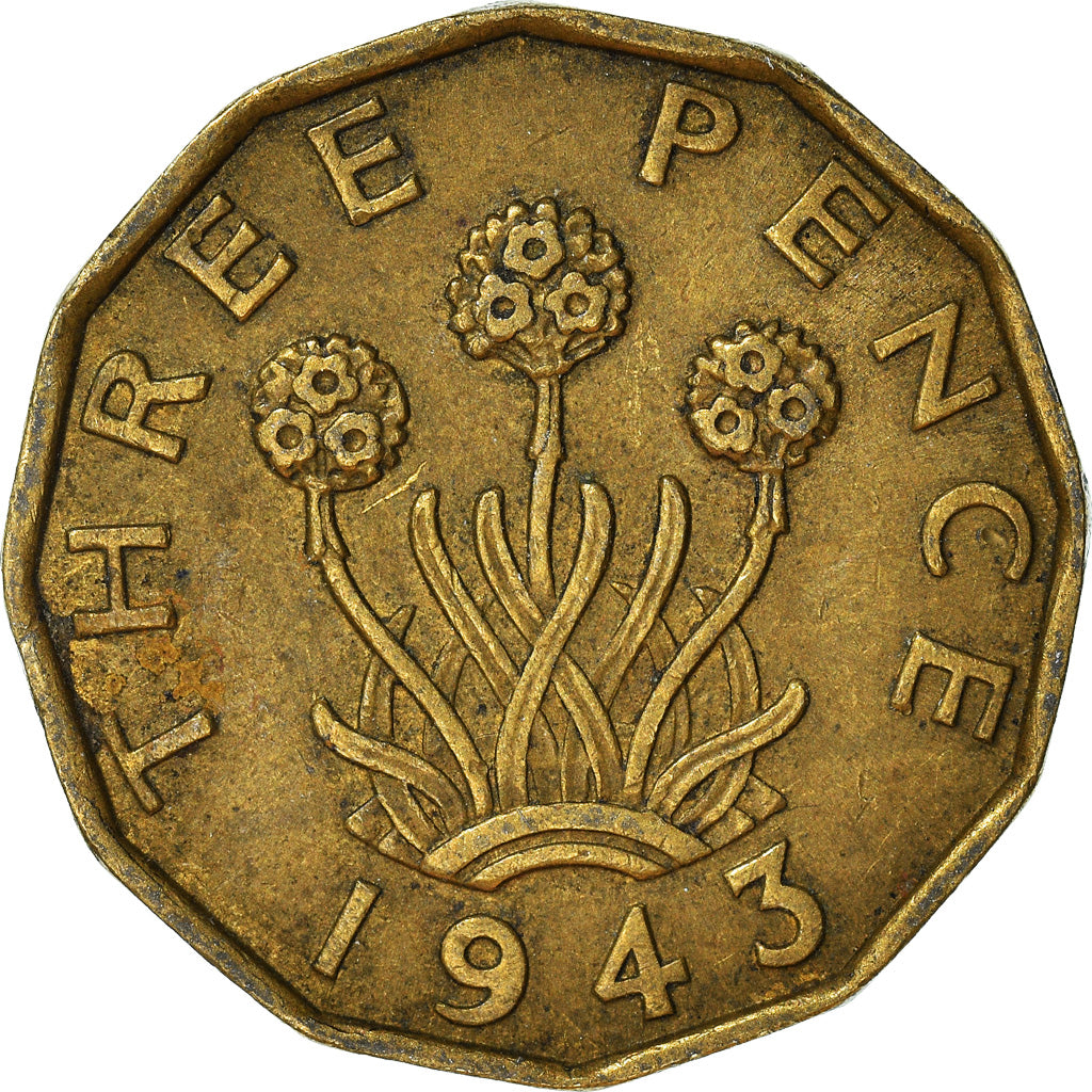 Monnaie, Grande-Bretagne, 3 Pence, 1943