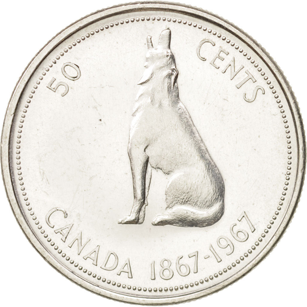 Canada, Elizabeth II, 50 Cents, 1967, Royal Canadian Mint, Ottawa, MS(60-62)