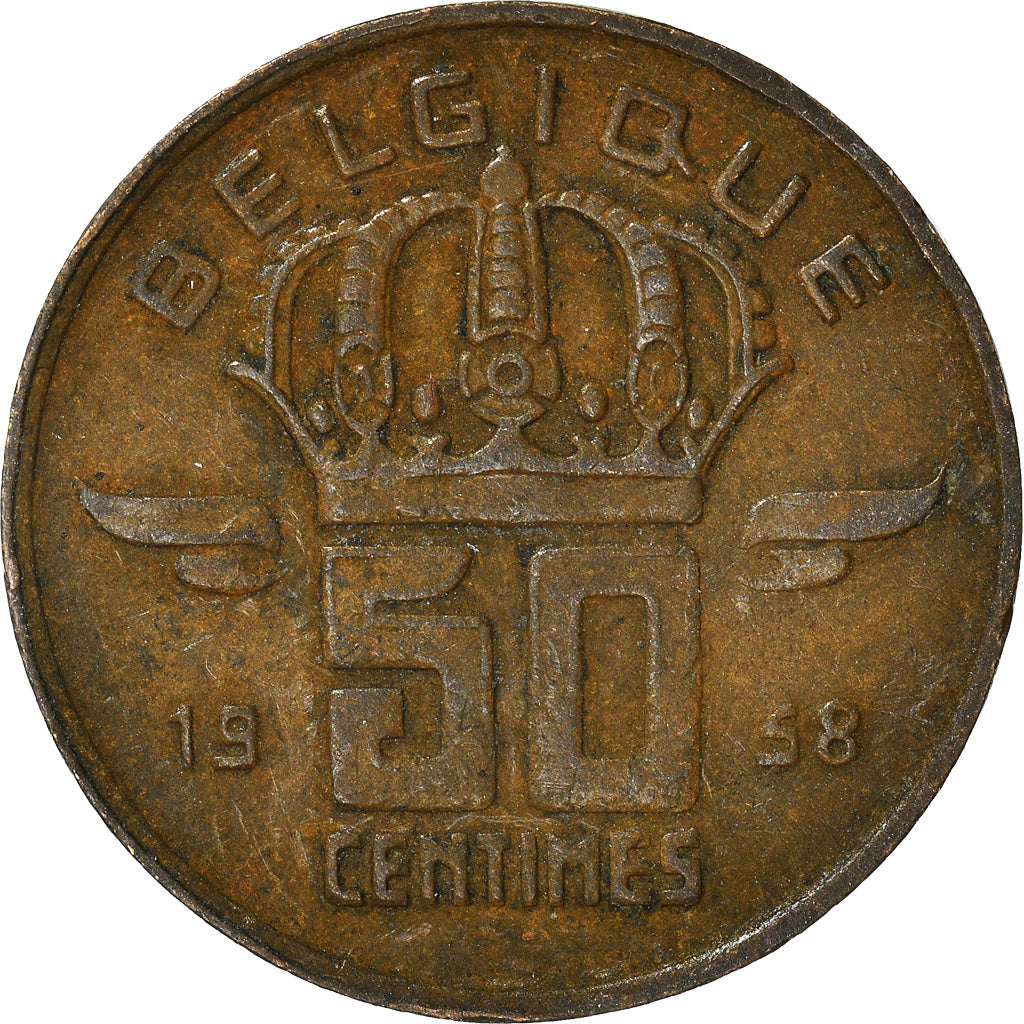 Moneta, Belgio, 50 Centimes, 1958