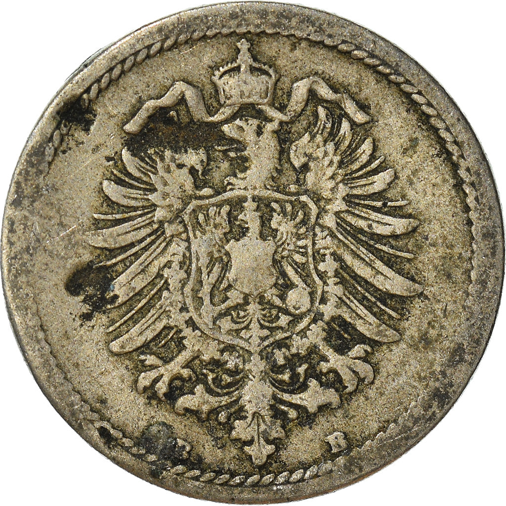 Monnaie, Empire allemand, 5 Pfennig, 1876