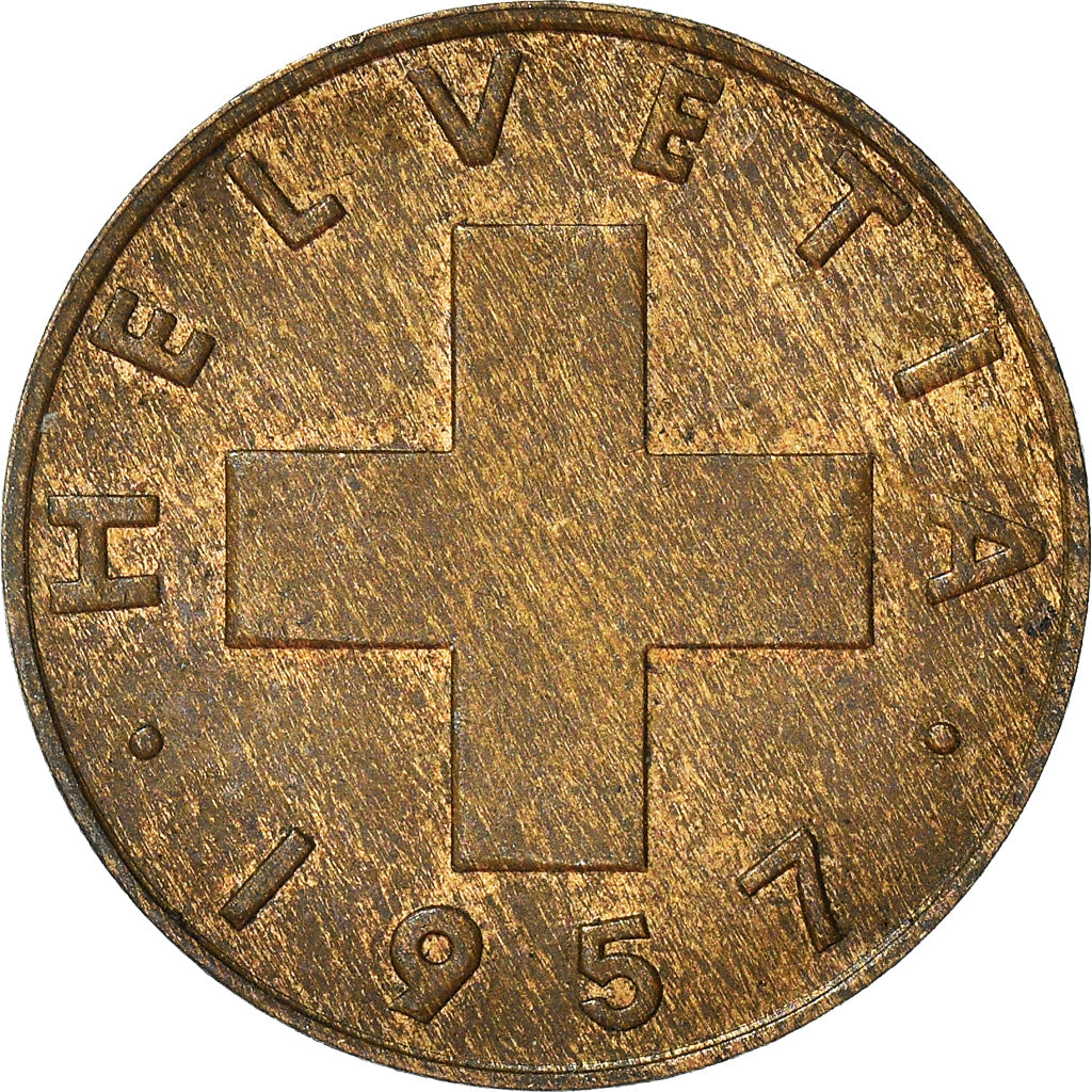 Monnaie, Suisse, Rappen, 1957
