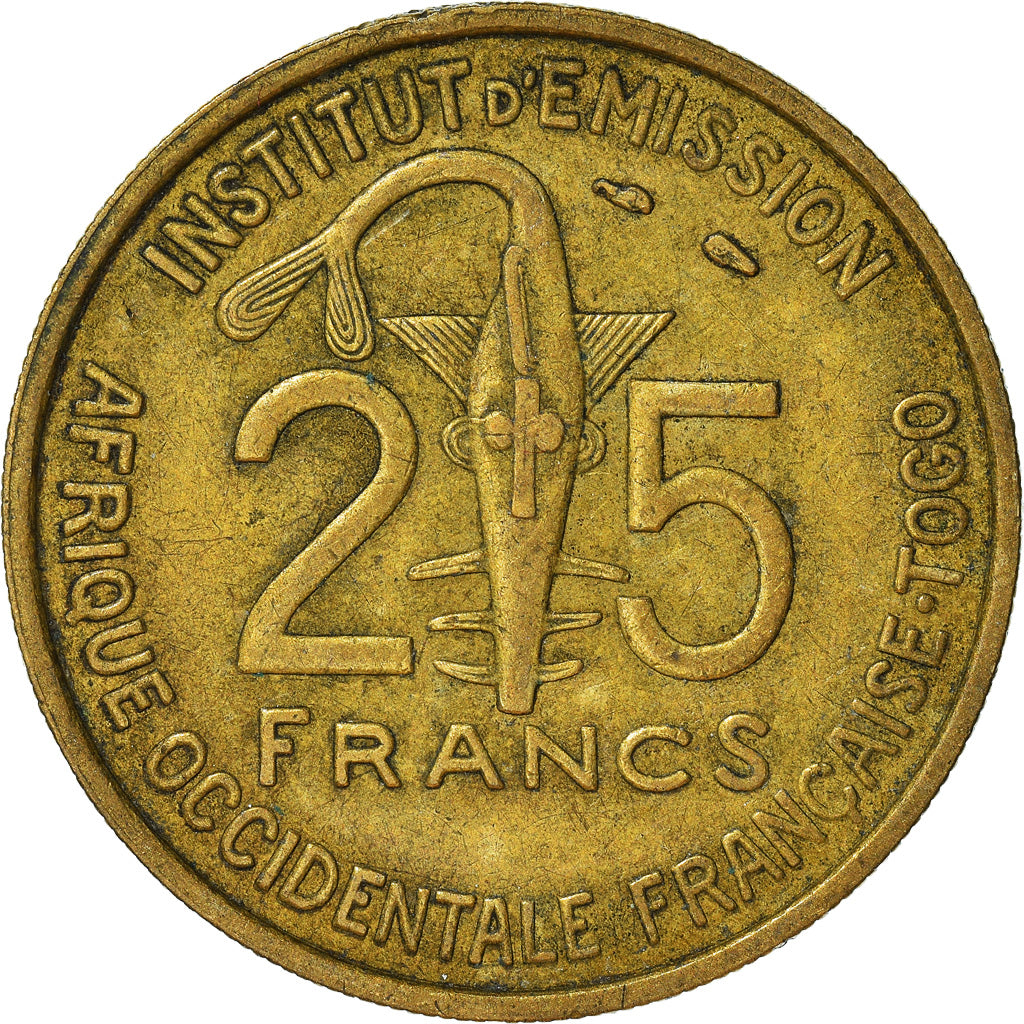 Moneta, Francuska Afryka Zachodnia, 25 Francs, 1957
