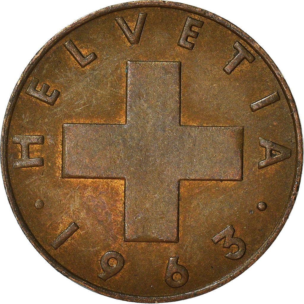 Moneta, Svizzera, Rappen, 1963