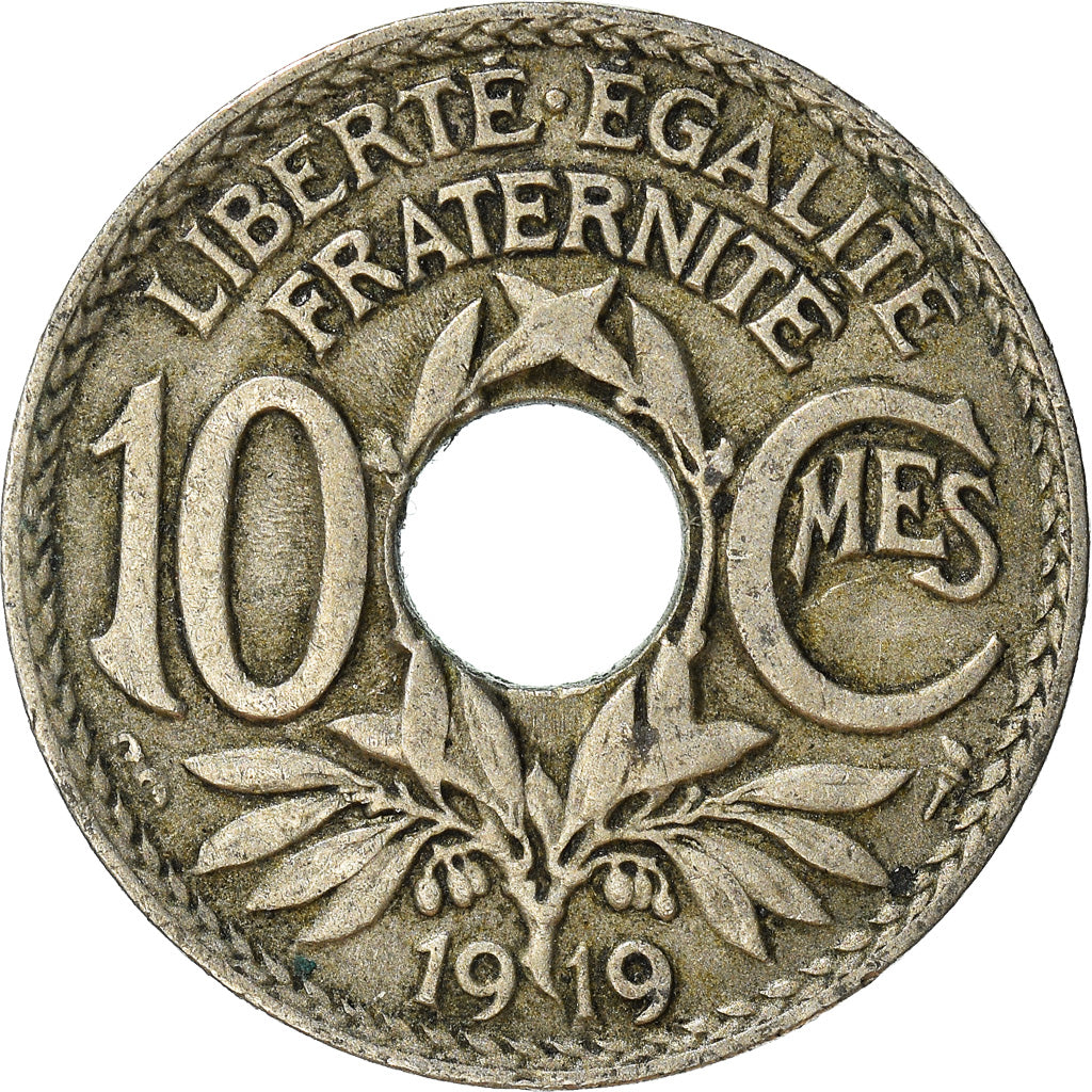 Coin, France, 10 Centimes, 1919