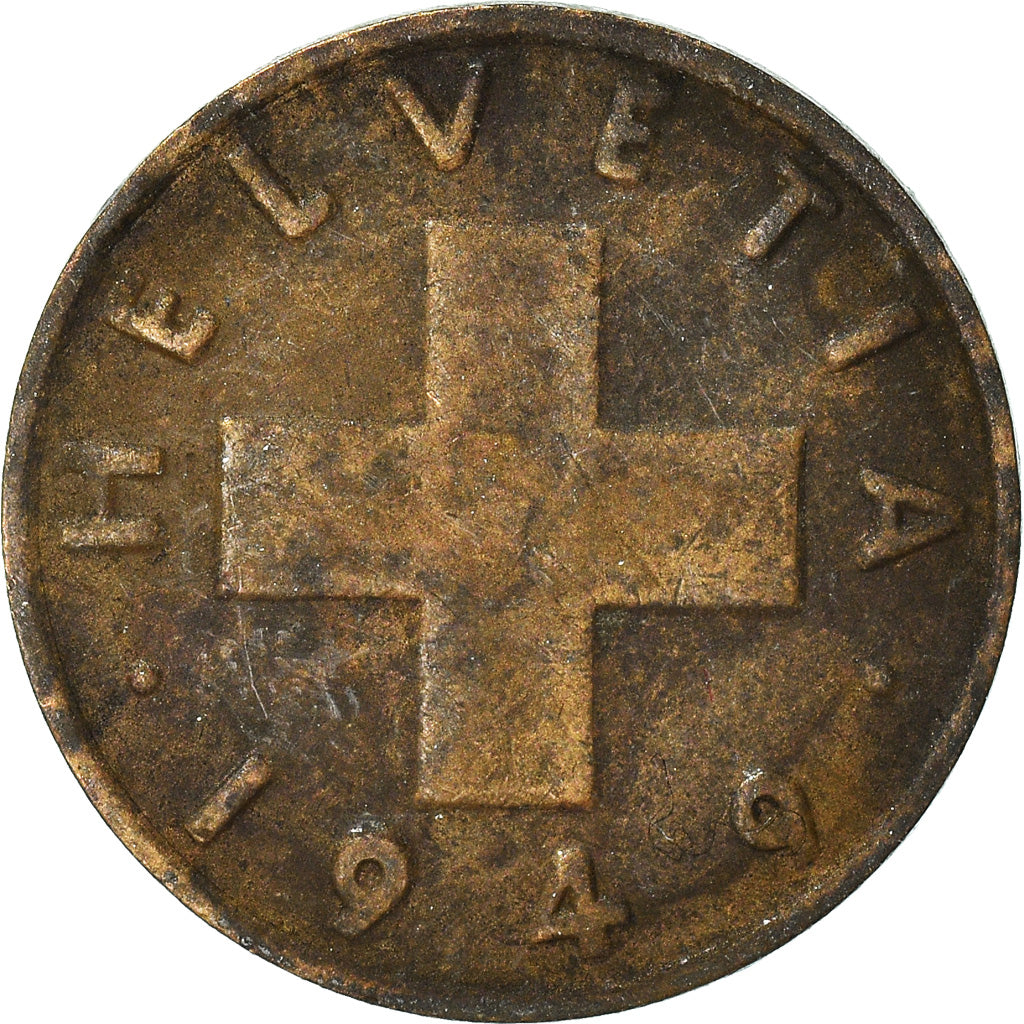 Monnaie, Suisse, Rappen, 1949