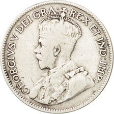 Moneda, Canadá, George V, 25 Cents, 1917, Royal Canadian Mint, Ottawa, BC+