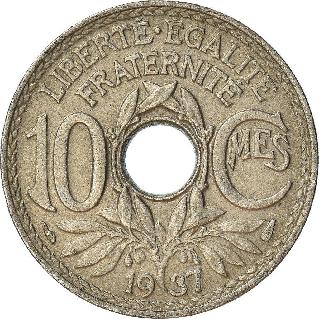 Münze, Frankreich, 10 Centimes, 1937