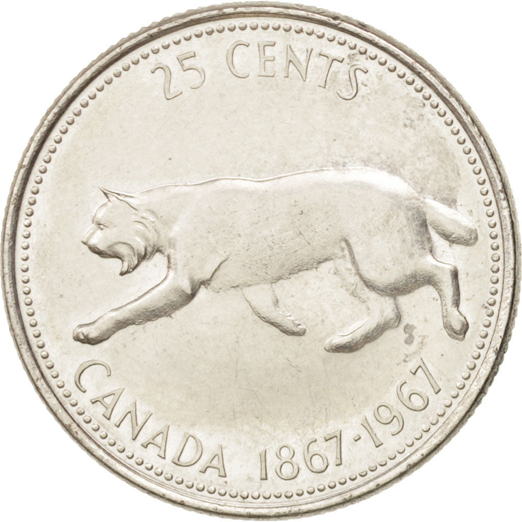 Coin, Canada, Elizabeth II, 25 Cents, 1967, Royal Canadian Mint, Ottawa