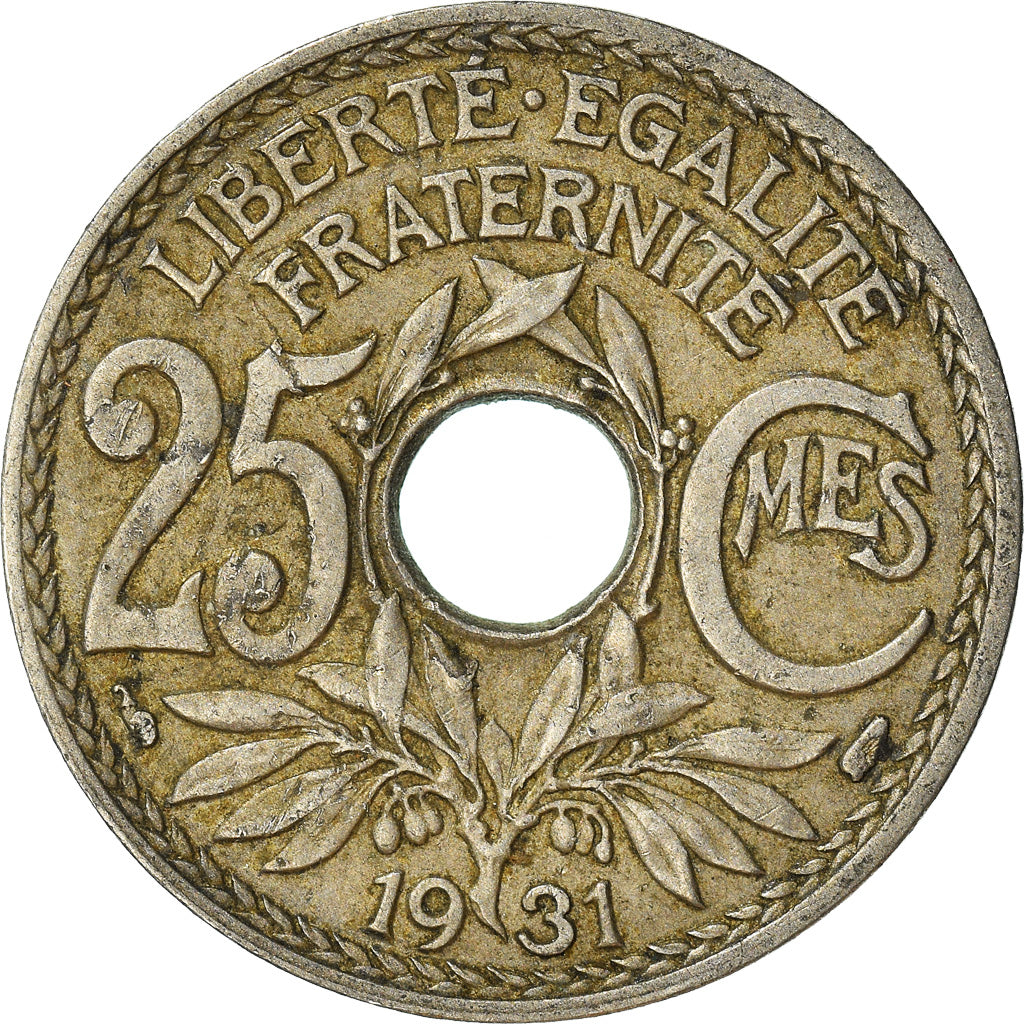 Munten, Frankrijk, 25 Centimes, 1931