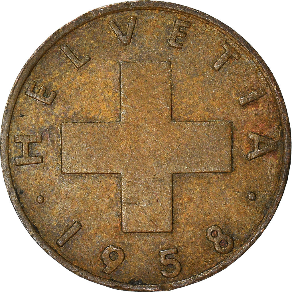 Monnaie, Suisse, Rappen, 1958