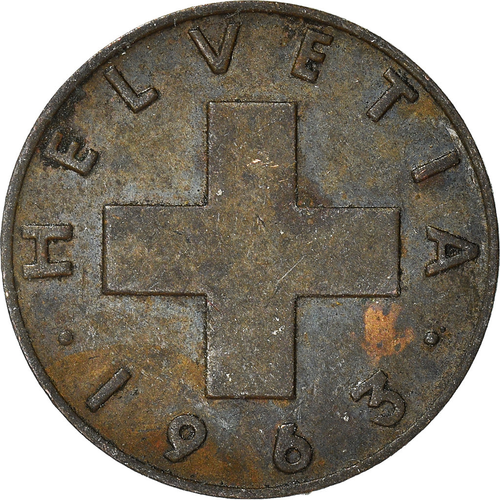 Münze, Schweiz, Rappen, 1963