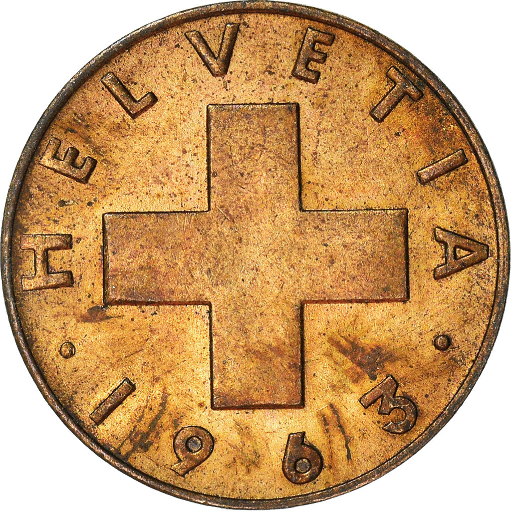 Moneta, Szwajcaria, Rappen, 1963