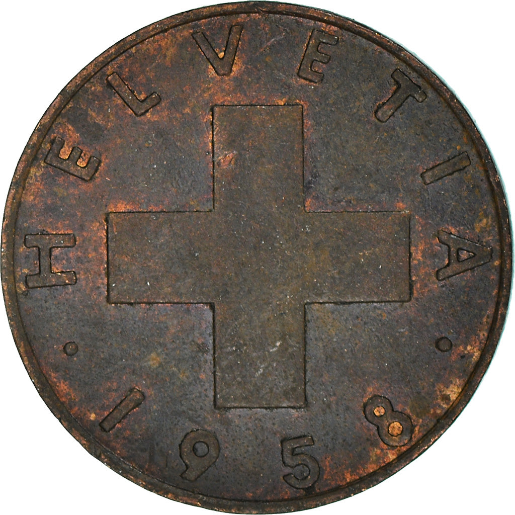 Monnaie, Suisse, Rappen, 1958