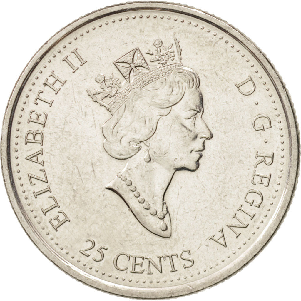 Coin, Canada, Elizabeth II, 25 Cents, 2000, Royal Canadian Mint, Ottawa