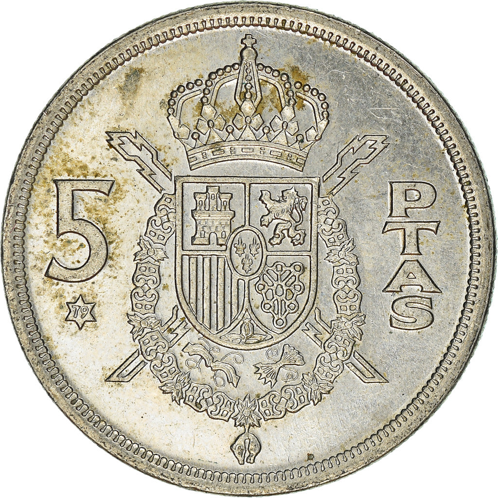 Moeda, Espanha, 5 Pesetas, 1975 (79)