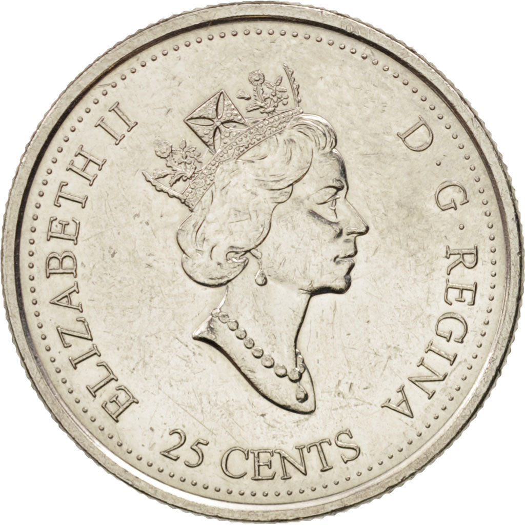 Coin, Canada, Elizabeth II, 25 Cents, 2000, Royal Canadian Mint, Ottawa