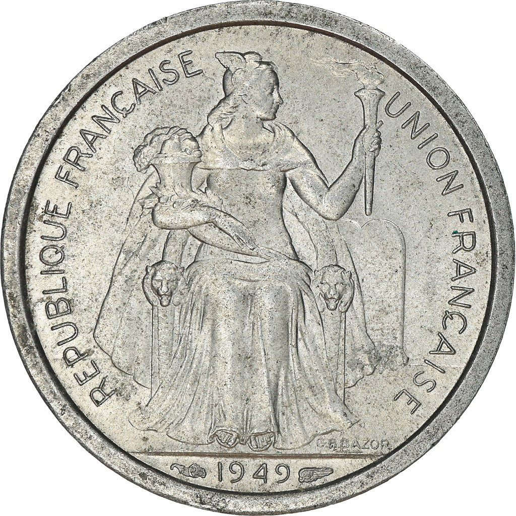 Coin, New Caledonia, Franc, 1949