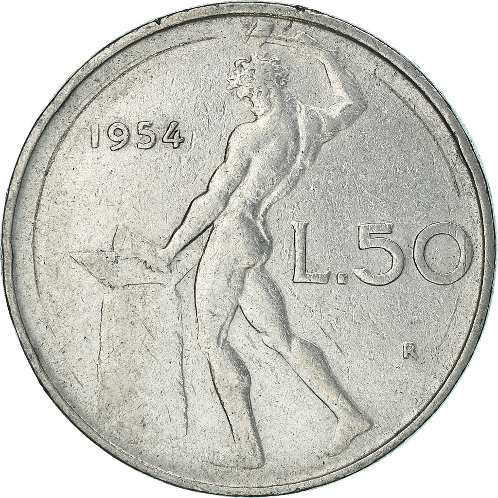 Munten, Italië, 50 Lire, 1954