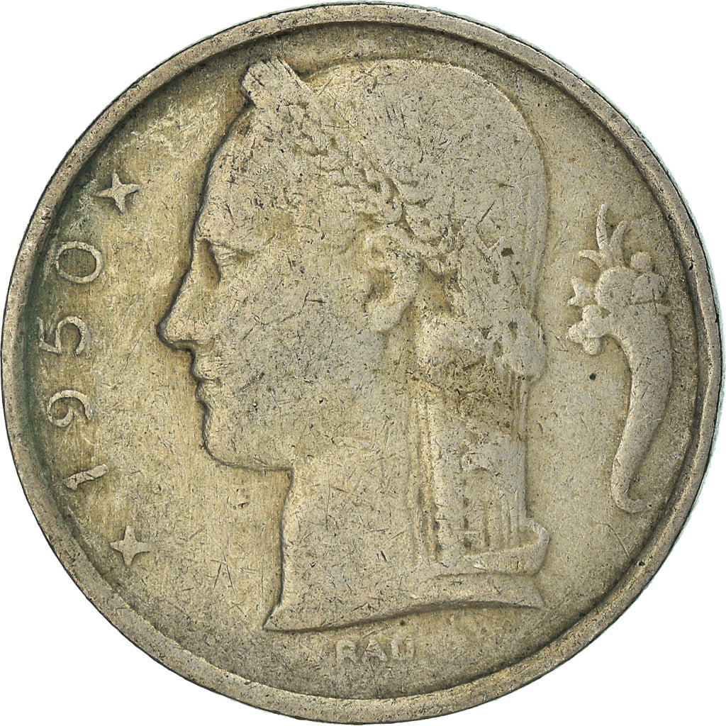 Moneta, Belgia, 5 Francs, 5 Frank, 1950