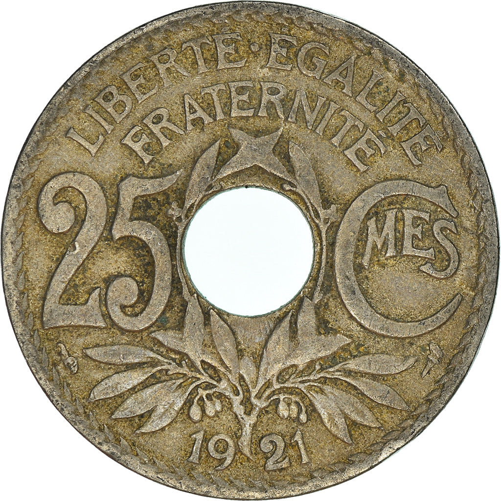 Munten, Frankrijk, 25 Centimes, 1921