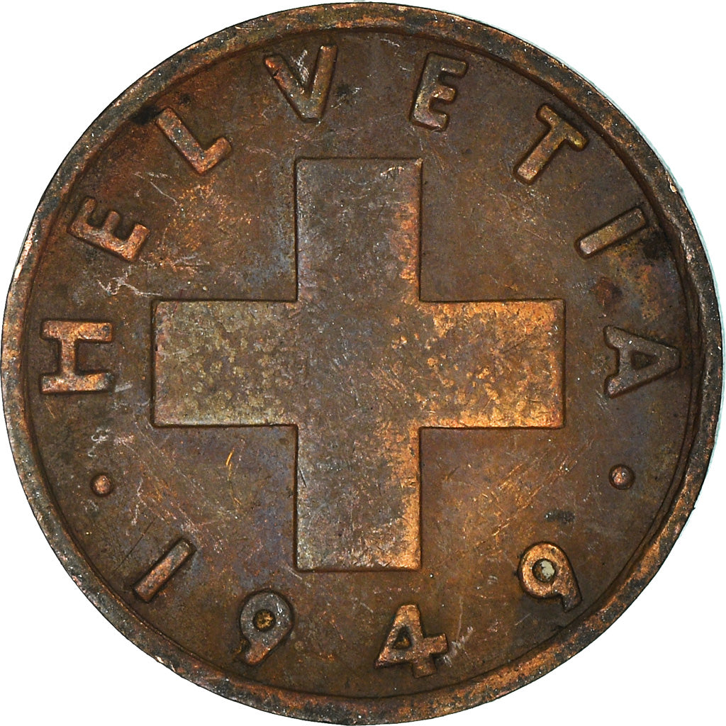 Monnaie, Suisse, Rappen, 1949