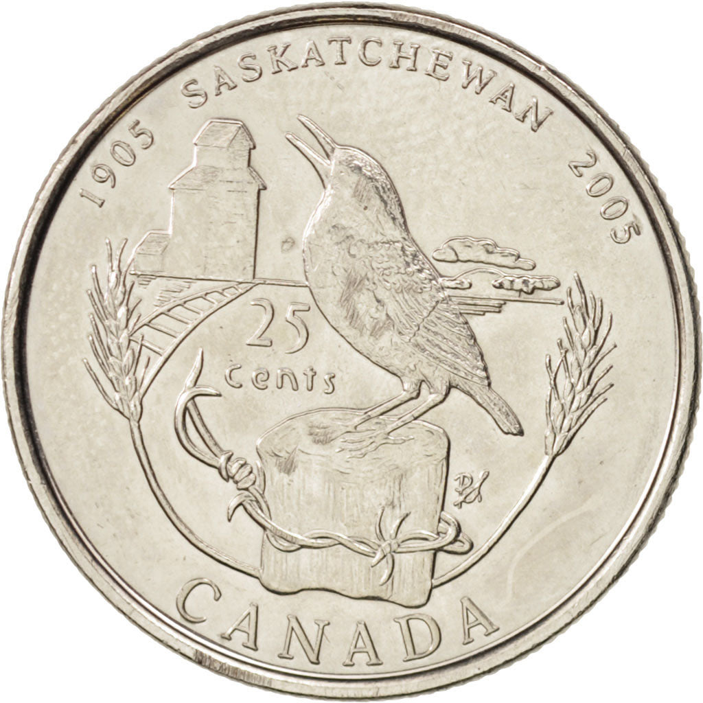 Canada, Elizabeth II, 25 Cents, 2005, Royal Canadian Mint, AU(55-58), Nickel