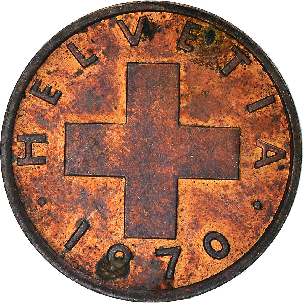 Moneda, Suiza, Rappen, 1970