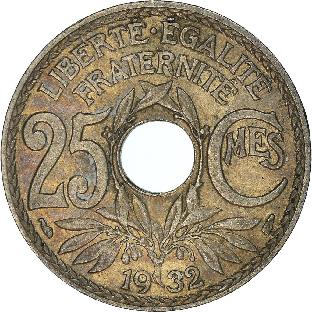 Munten, Frankrijk, 25 Centimes, 1932