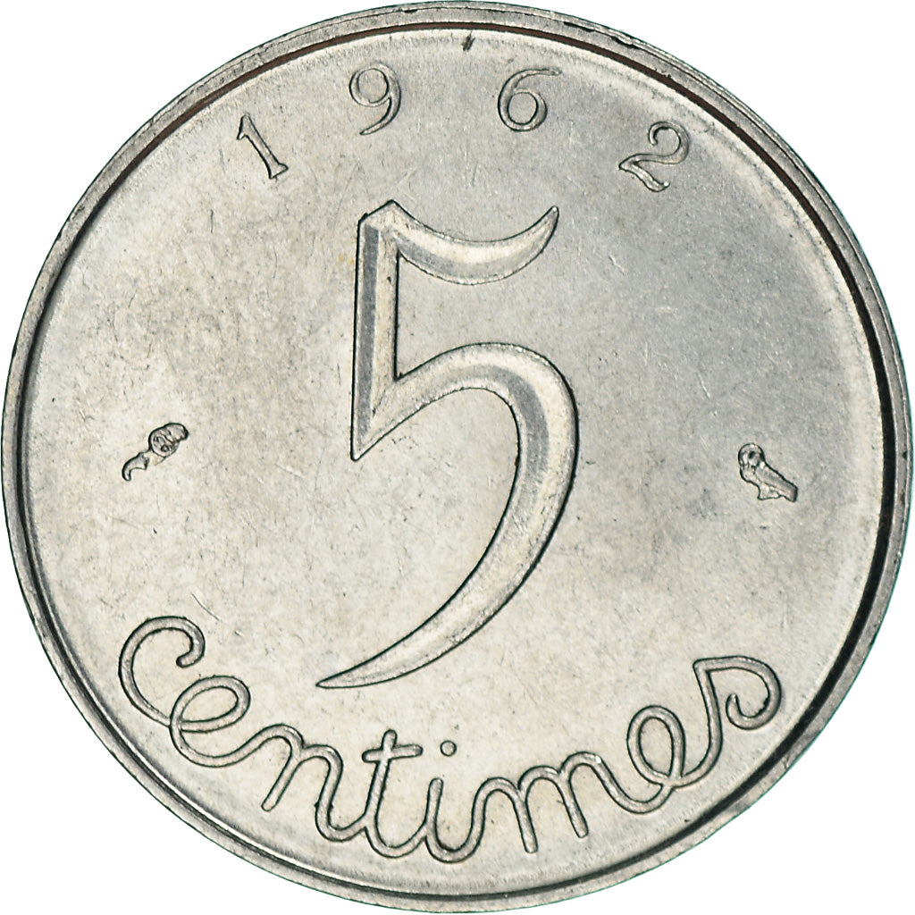 Moneda, Francia, 5 Centimes, 1962
