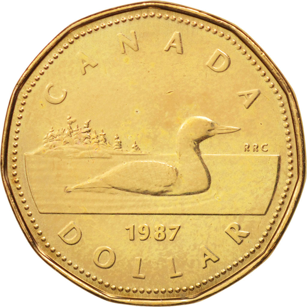 Coin, Canada, Elizabeth II, Dollar, 1987, Royal Canadian Mint, Ottawa