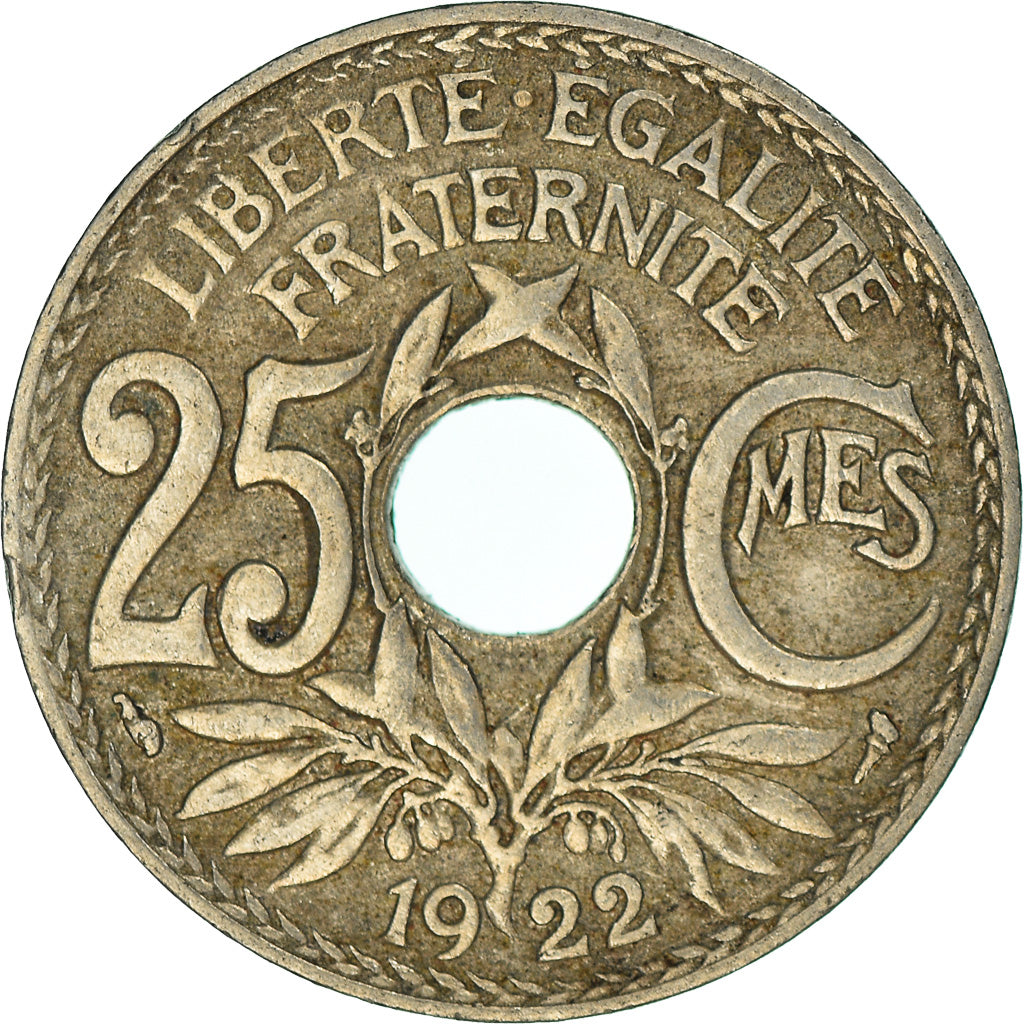 Munten, Frankrijk, 25 Centimes, 1922