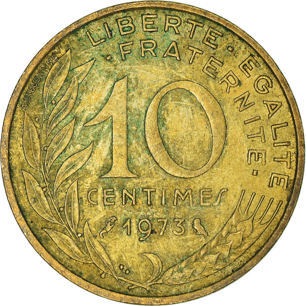 Moneta, Francia, 10 Centimes, 1973