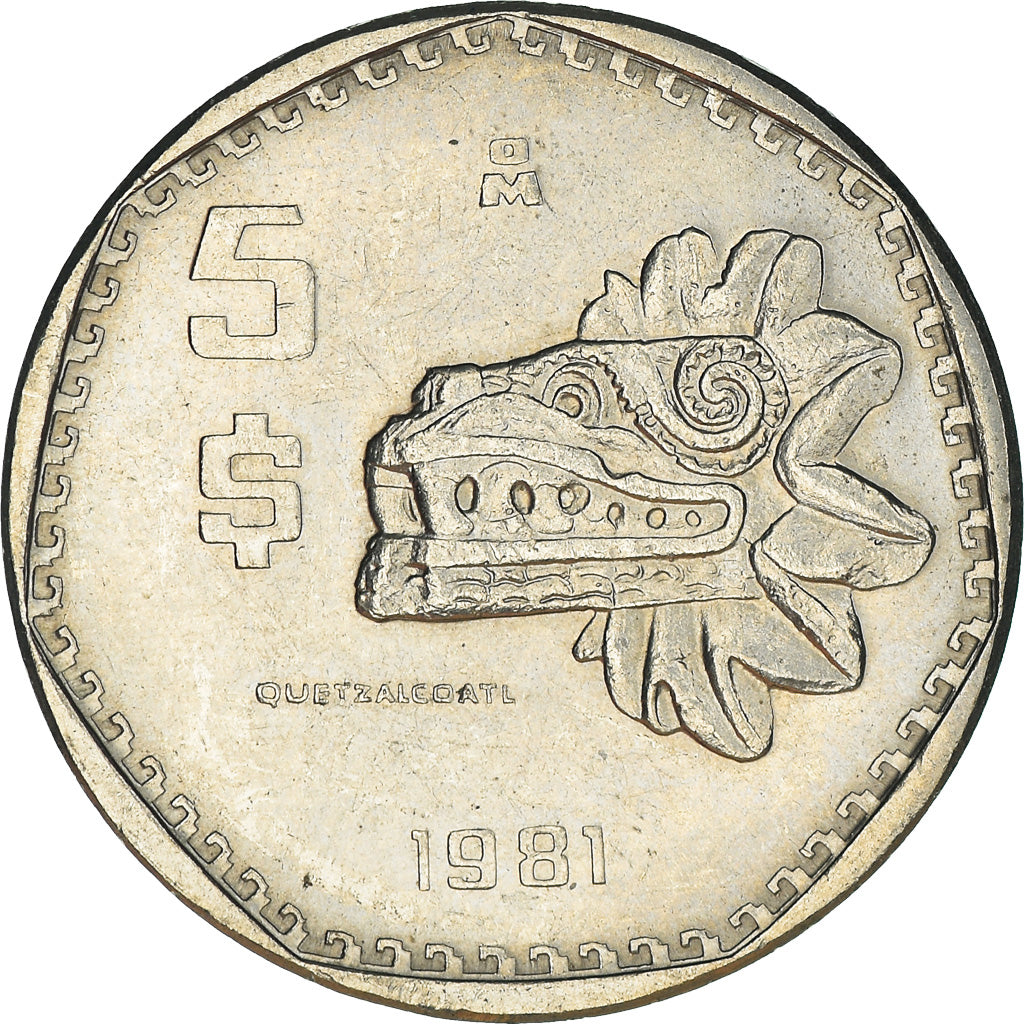 Monnaie, Mexique, 5 Pesos, 1981