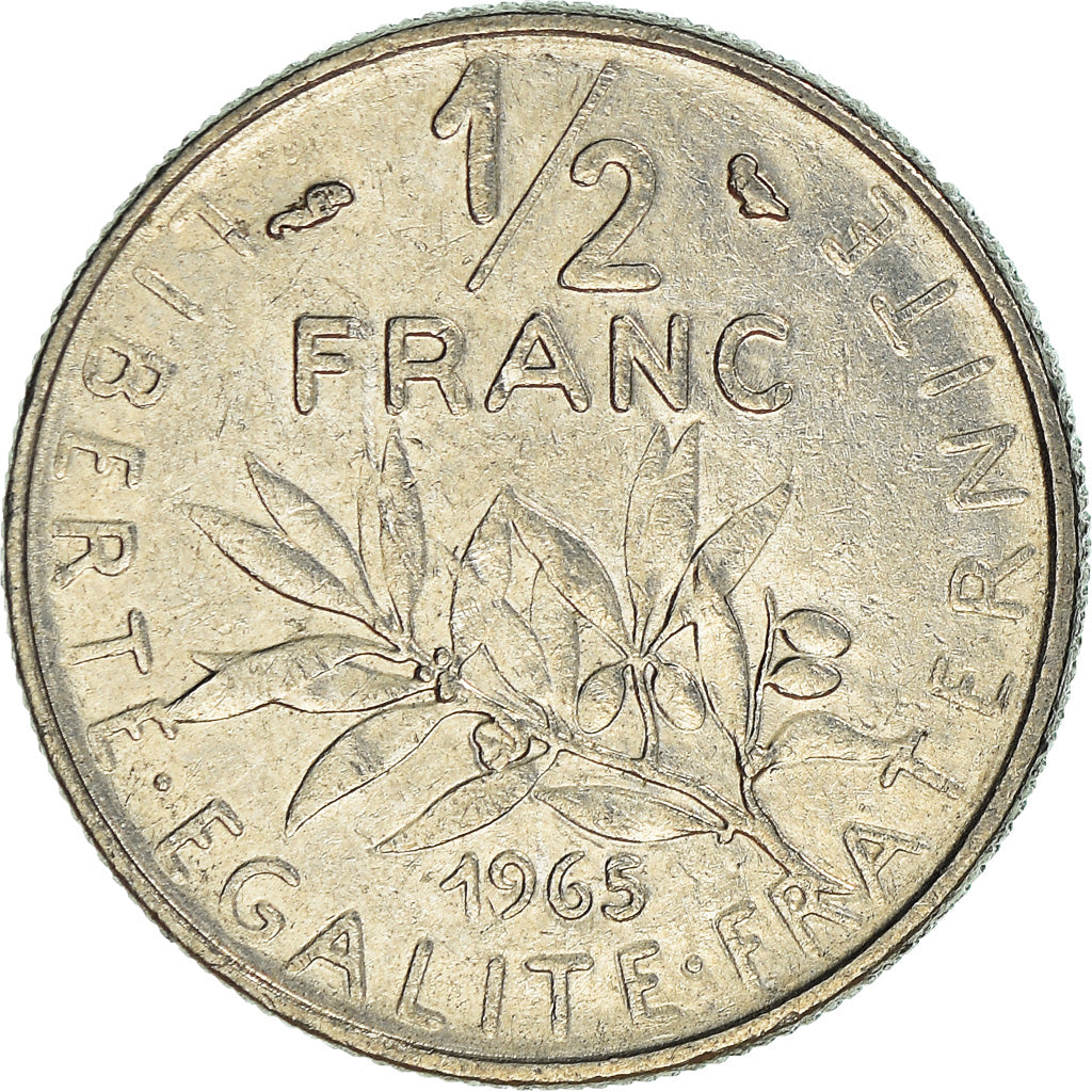 Münze, Frankreich, 1/2 Franc, 1965