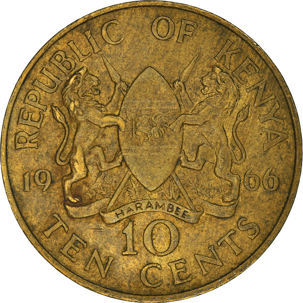 Moneta, Kenya, 10 Cents, 1966