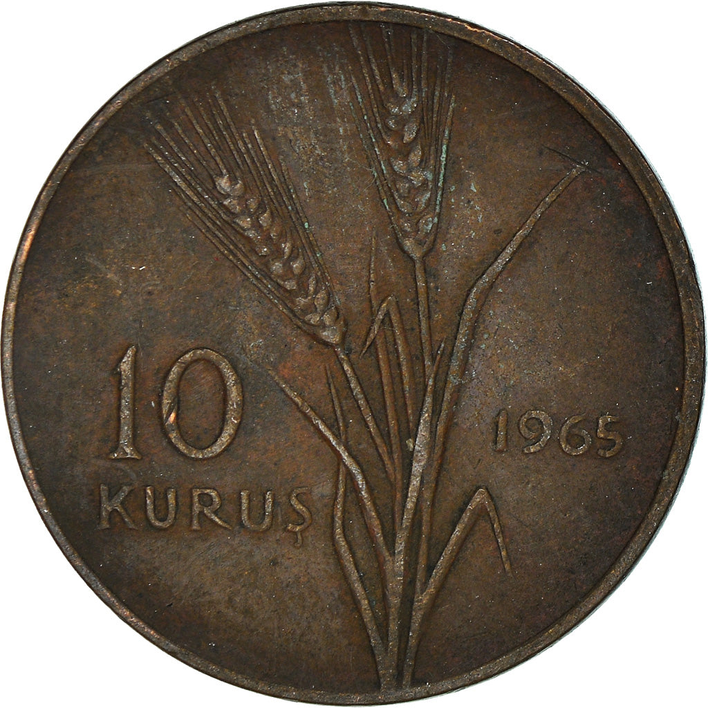 Monnaie, Turquie, 10 Kurus, 1965