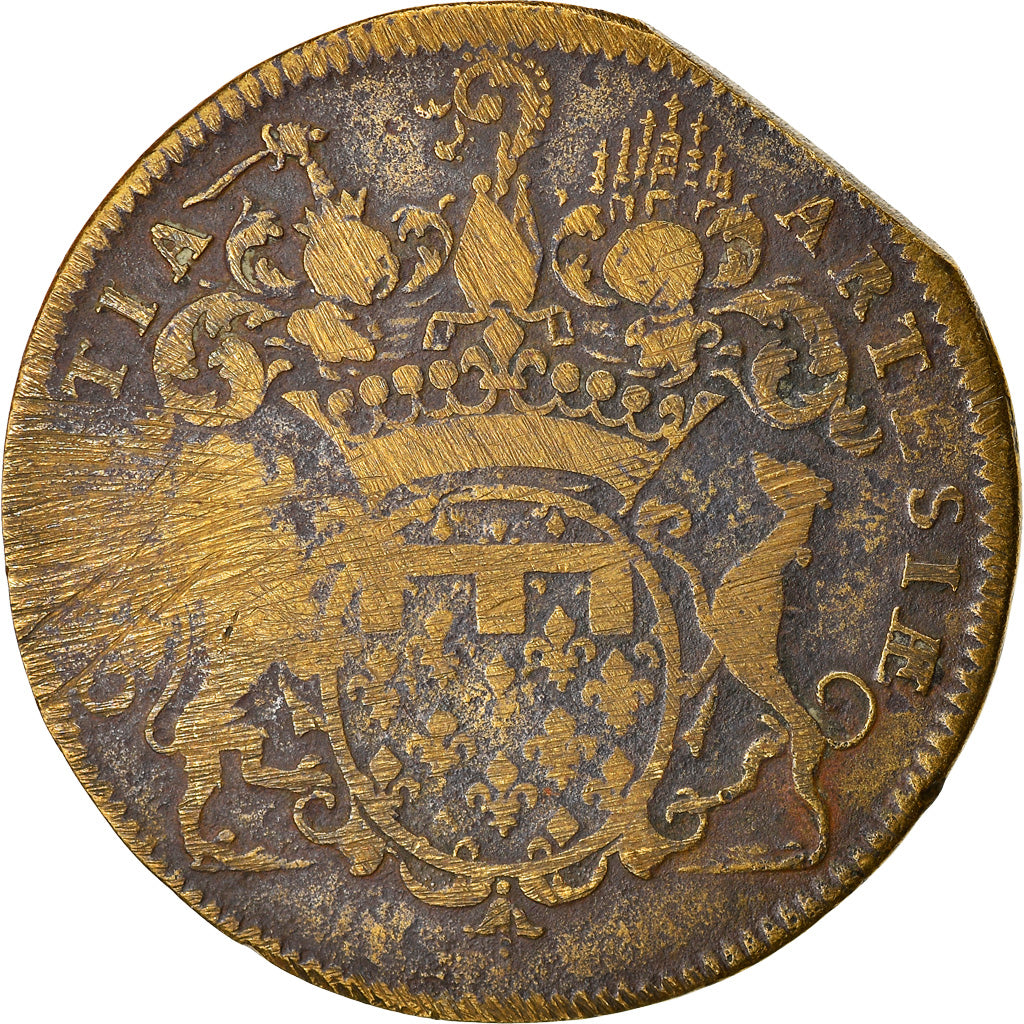 Francia, Token, Royal, Louis XIV, États d'Artois, History, 1705, MB, Rame