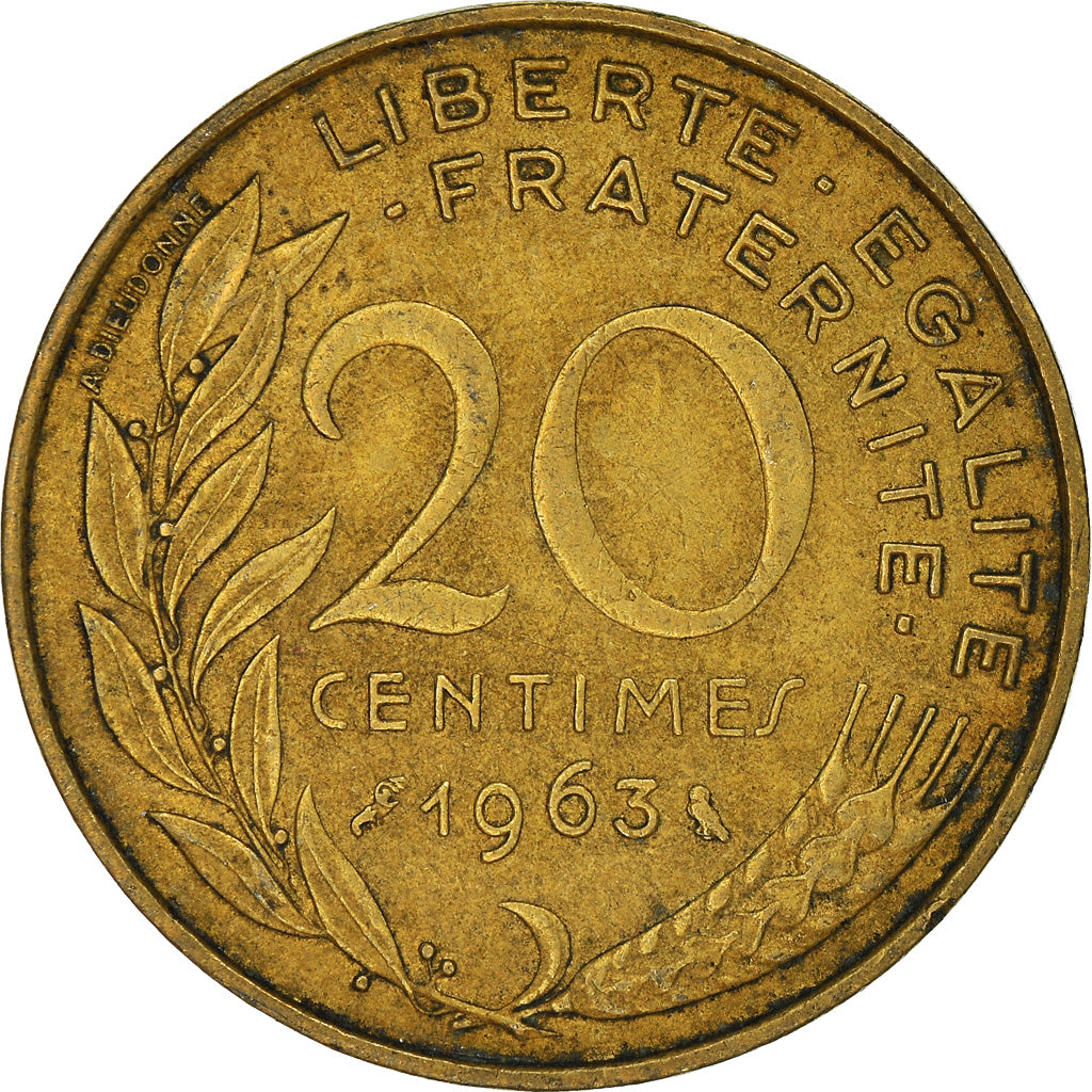 Coin, France, 20 Centimes, 1963