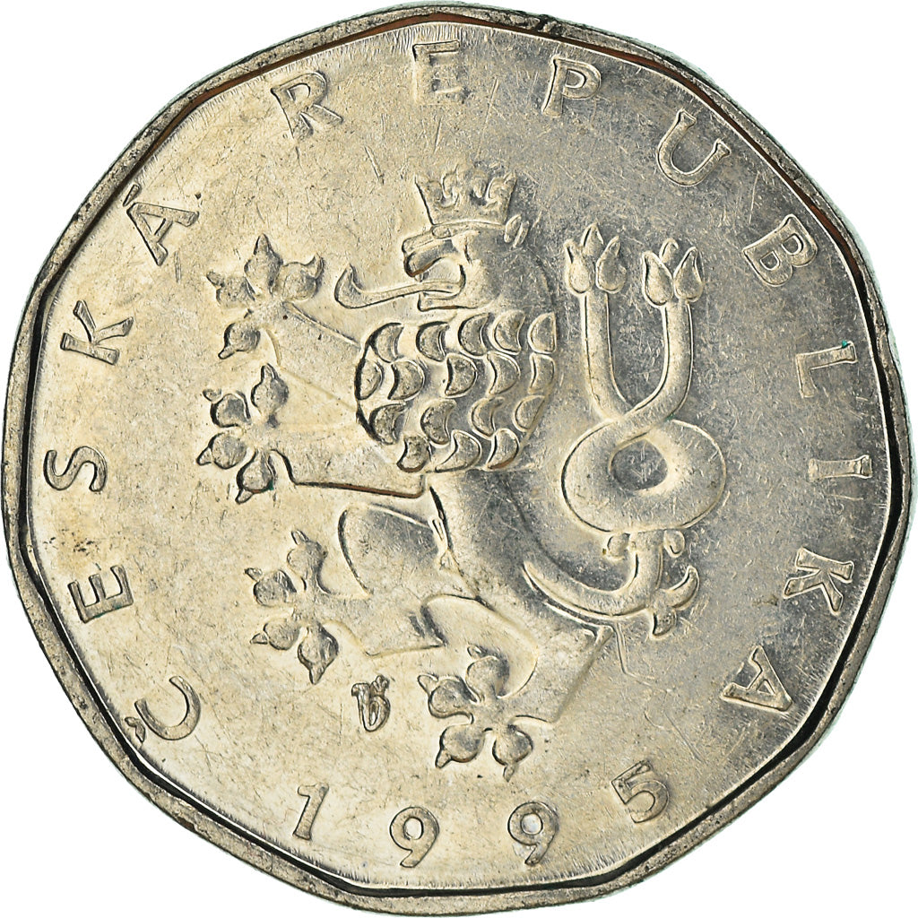 Moeda, República Checa, 2 Koruny, 1995