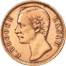 Sarawak, Charles J. Brooke, Cent, 1870, Heaton, EF(40-45), Copper, KM:6