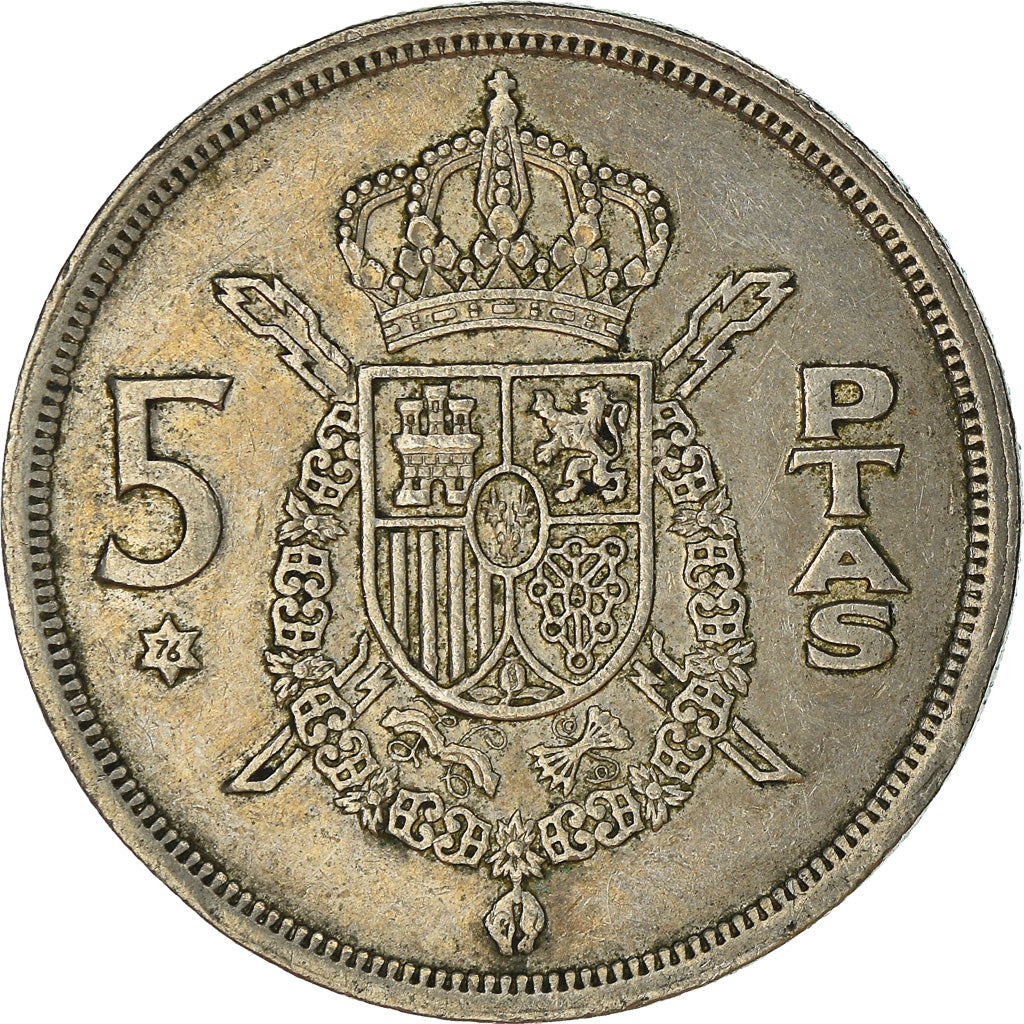 Moeda, Espanha, 5 Pesetas, 1975 (76)