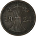Monnaie, Allemagne, République de Weimar, 2 Rentenpfennig, 1924