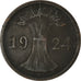 Coin, GERMANY, WEIMAR REPUBLIC, 2 Rentenpfennig, 1924