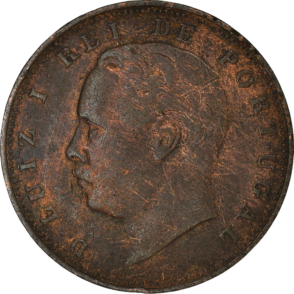 Moneta, Portogallo, 10 Reis, 1884