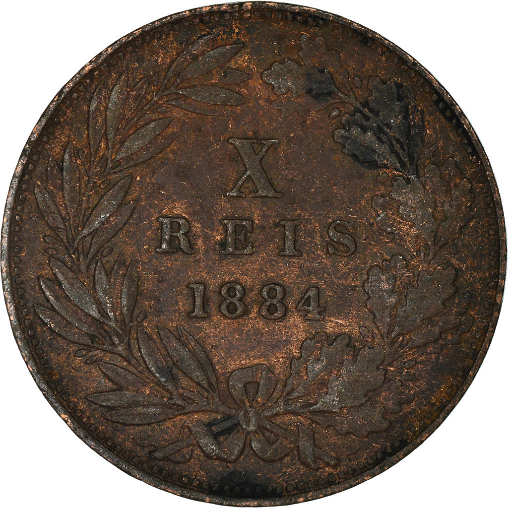 Moneta, Portogallo, 10 Reis, 1884