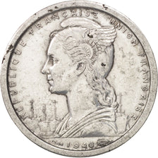 SAINT PIERRE & MIQUELON, Franc, 1948, Paris, EF(40-45), Aluminum, KM:1