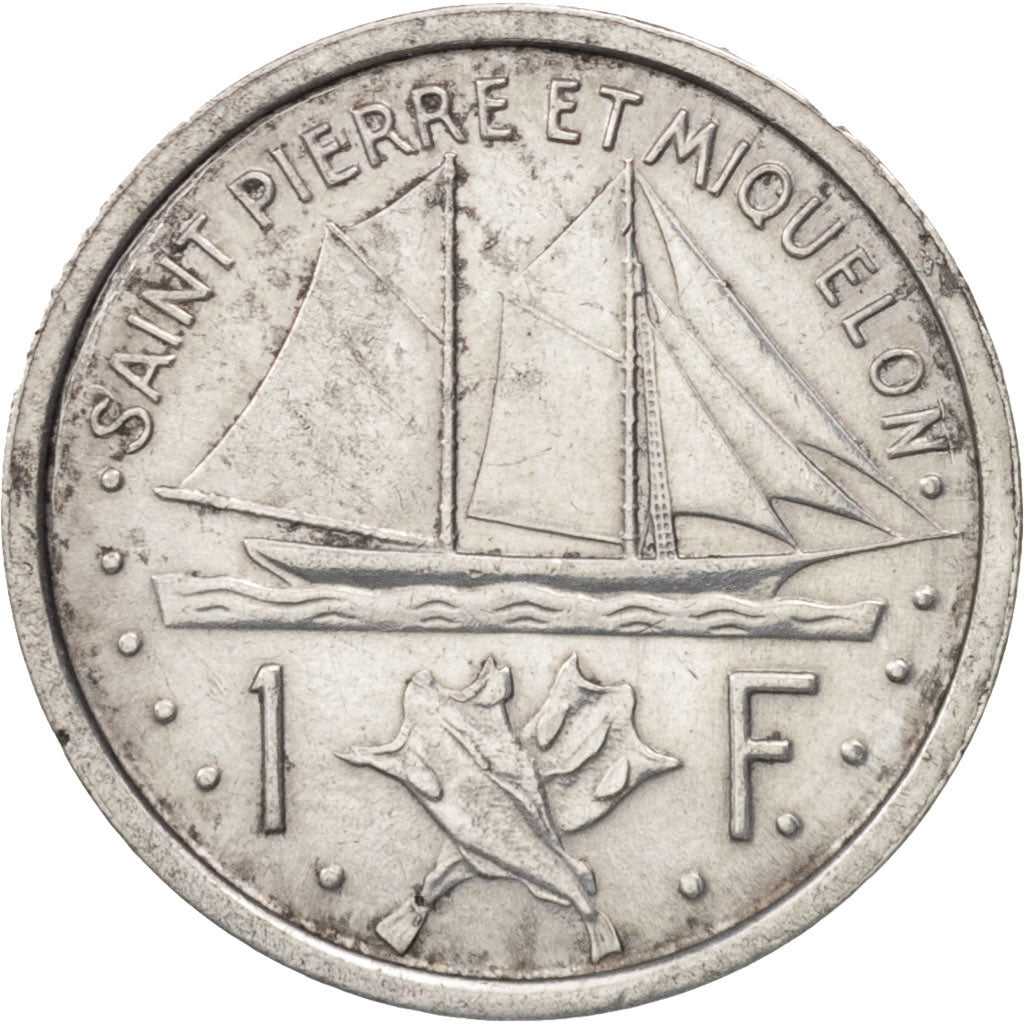 SAINT PIERRE & MIQUELON, Franc, 1948, Paris, EF(40-45), Aluminum, KM:1