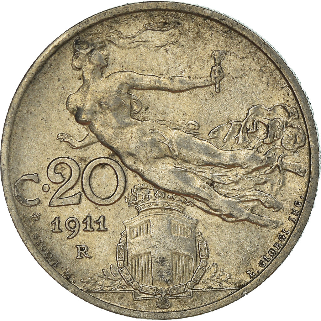 Monnaie, Italie, 20 Centesimi, 1911